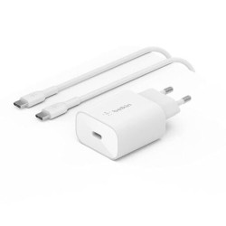 Chargeur Secteur 25W + C&acirc;ble USB-C vers USB-C 1m (Blanc) Belkin