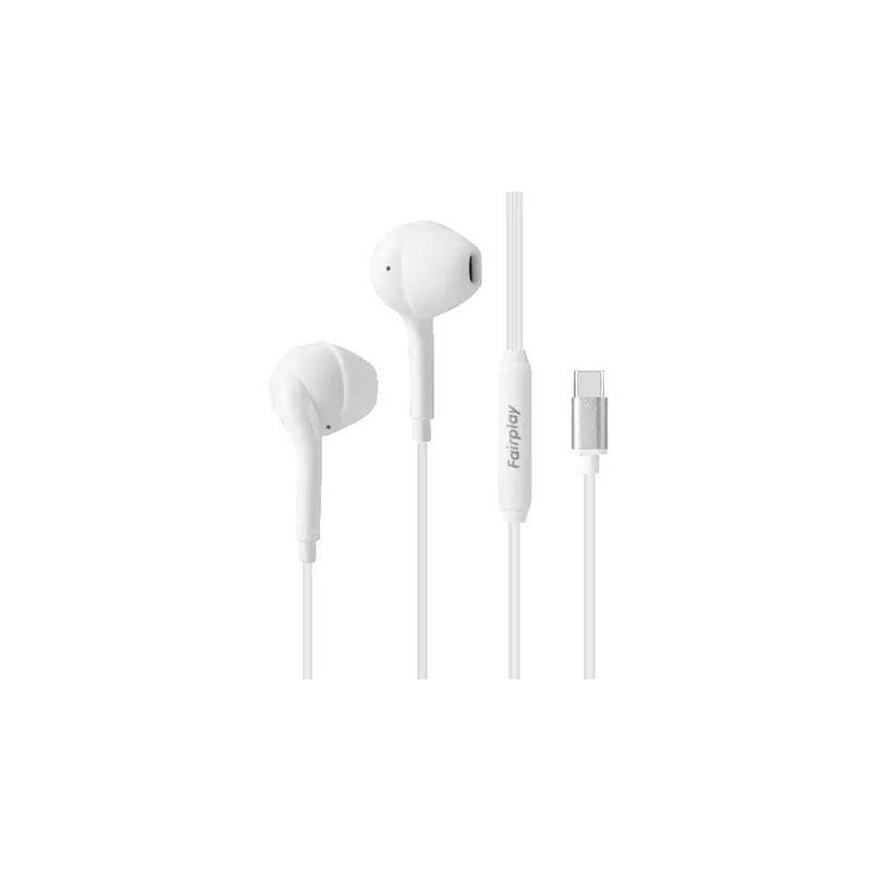 Ecouteurs Filaires USB-C Fairplay Blanc