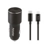 Pack Chargeur Voiture 60W + C&acirc;ble Lightning Fairplay Noir
