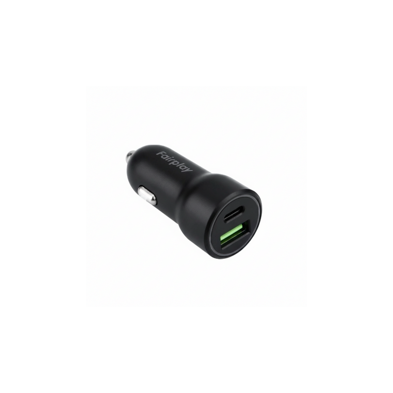 Chargeur Voiture 20W 2USB (A+C) Fairplay Noir