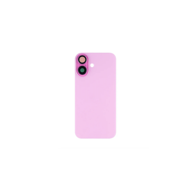 Vitre Arri&egrave;re Compl&egrave;te Rose iPhone 16 (Avec MagSafe) (Sans Logo)