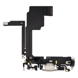 Nappe / Connecteur de Charge Original Reconditionn&eacute; iPhone 15 Pro Blanc Titane