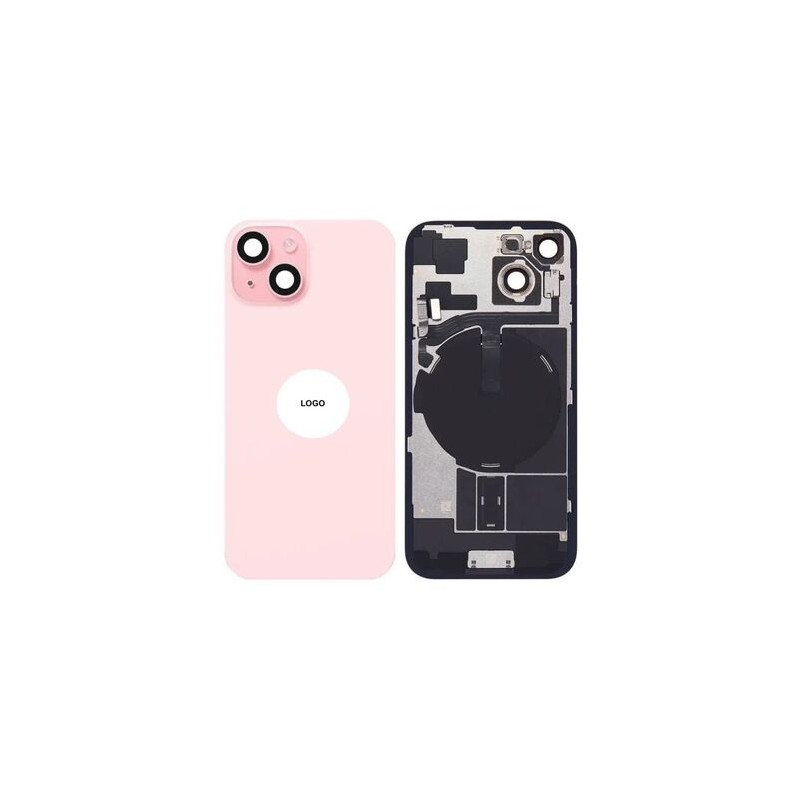 Vitre Arri&egrave;re de Remplacement Compl&egrave;te pour Apple iPhone 15 - Rose