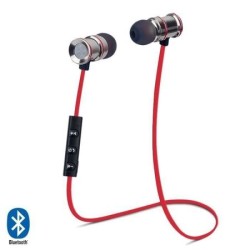 &Eacute;couteurs Bluetooth Sport Rouge