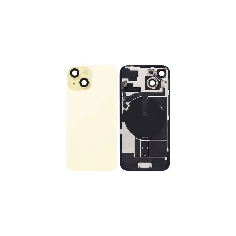 Vitre Arri&egrave;re / Cache Batterie Pour iPhone 15 Plus Jaune (Pulled / Grade A)
