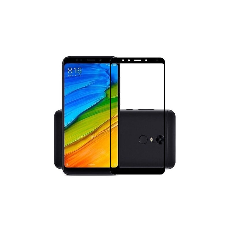 Verre Tremp&eacute; 5D Int&eacute;gral pour Xiaomi Redmi 5 Plus (Blanc)
