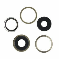 Lentille d'Appareil Photo Arri&egrave;re avec Ch&acirc;ssis pour iPhone 13 Pro / 13 Pro Max (Or)