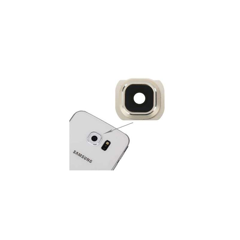 Lentille (Verre) de Cam&eacute;ra Arri&egrave;re pour Samsung Galaxy S6 Edge Plus (Blanc)