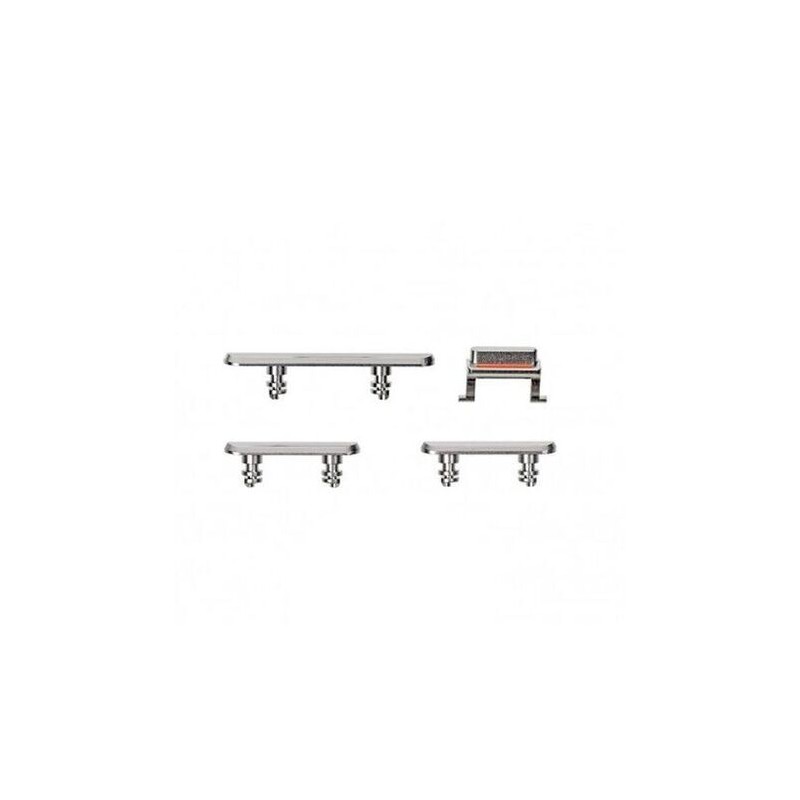 Lot Complet de Boutons Externes pour iPhone 11 Pro Max (Power / Volume / Vibreur - Argent)