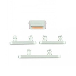 Lot Complet de Boutons Externes pour iPhone 12 Mini (Power / Volume / Vibreur - Blanc)