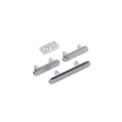 Lot Complet de Boutons Externes pour iPhone 12 Pro / 12 Pro Max (Power / Volume / Vibreur - Argent)