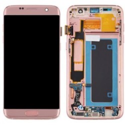 &Eacute;cran Super AMOLED Complet (Tactile + Vitre + Ch&acirc;ssis) pour Samsung Galaxy S7 Edge (Or)