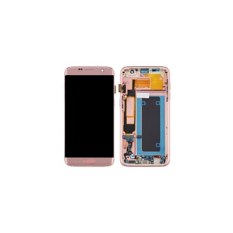 &Eacute;cran Super AMOLED Complet (Tactile + Vitre + Ch&acirc;ssis) pour Samsung Galaxy S7 Edge (Or)