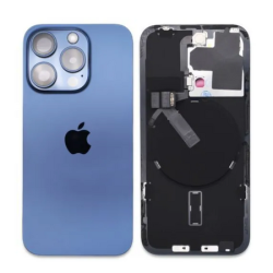 Vitre Arri&egrave;re / Cache Batterie Apple iPhone 15 Pro Max Titane Bleu