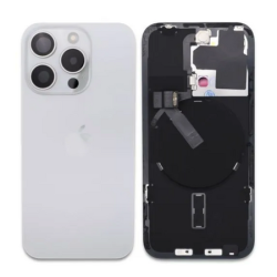 Vitre Arri&egrave;re / Cache Batterie Apple iPhone 15 Pro Max Titane Blanc