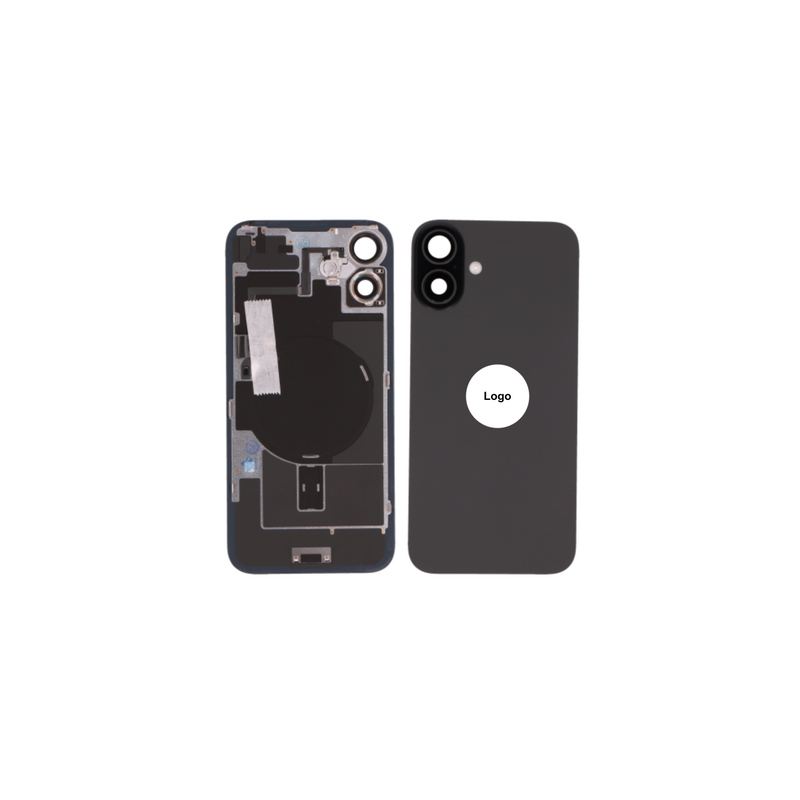 Vitre Arri&egrave;re / Cache Batterie Pour iPhone 16 Noir (Pulled / Grade A)