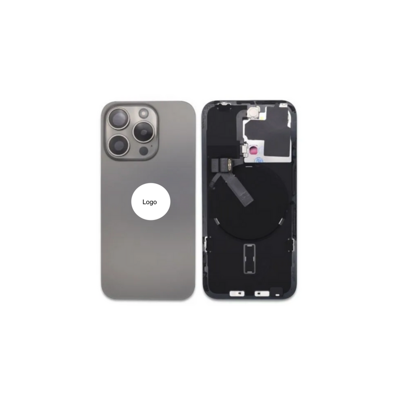 Vitre Arri&egrave;re / Cache Batterie Pour iPhone 16 Pro Titane Naturel (Pulled / Grade A)
