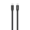 C&acirc;ble USB-C / USB-C plat 3A 60W 1 m - Noir