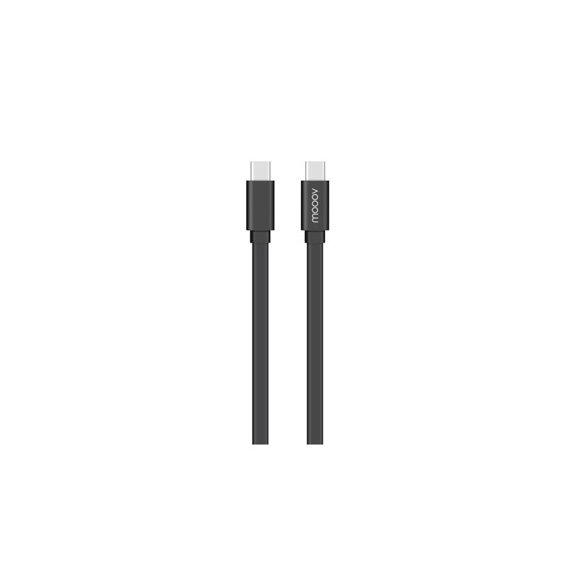 C&acirc;ble USB-C / USB-C plat 3A 60W 2 m - Noir