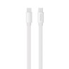 C&acirc;ble USB-C / USB-C plat 3A 60W 2 m - Blanc
