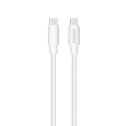 C&acirc;ble USB-C / USB-C rond 5A 100W 2 m - Blanc