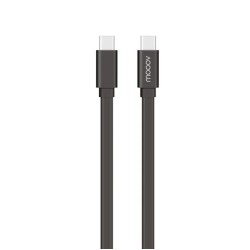 C&acirc;ble USB-C / USB-C plat 3A 60W 0,5 m - Noir
