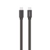 C&acirc;ble USB-C / USB-C plat 3A 60W 0,5 m - Noir