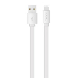 C&acirc;ble MFI / USB-A plat pour iPhone iPad 1 m - Blanc