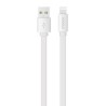 C&acirc;ble MFI / USB-A plat pour iPhone iPad 1 m - Blanc