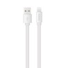 C&acirc;ble MFI / USB-A plat pour iPhone iPad 2 m - Blanc