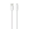 C&acirc;ble USB-C /USB-A plat 1 m - Blanc