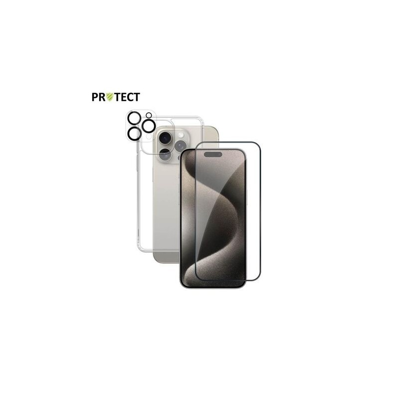 Pack Protection Int&eacute;grale ""Pomme Protect"" Pour iPhone 15 Pro