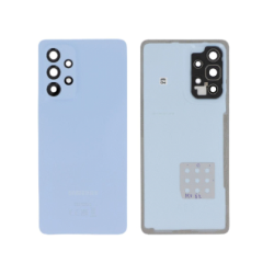 Vitre Arri&egrave;re Originale pour Samsung Galaxy A53 5G - Cache Batterie Bleu avec Adh&eacute;sif
