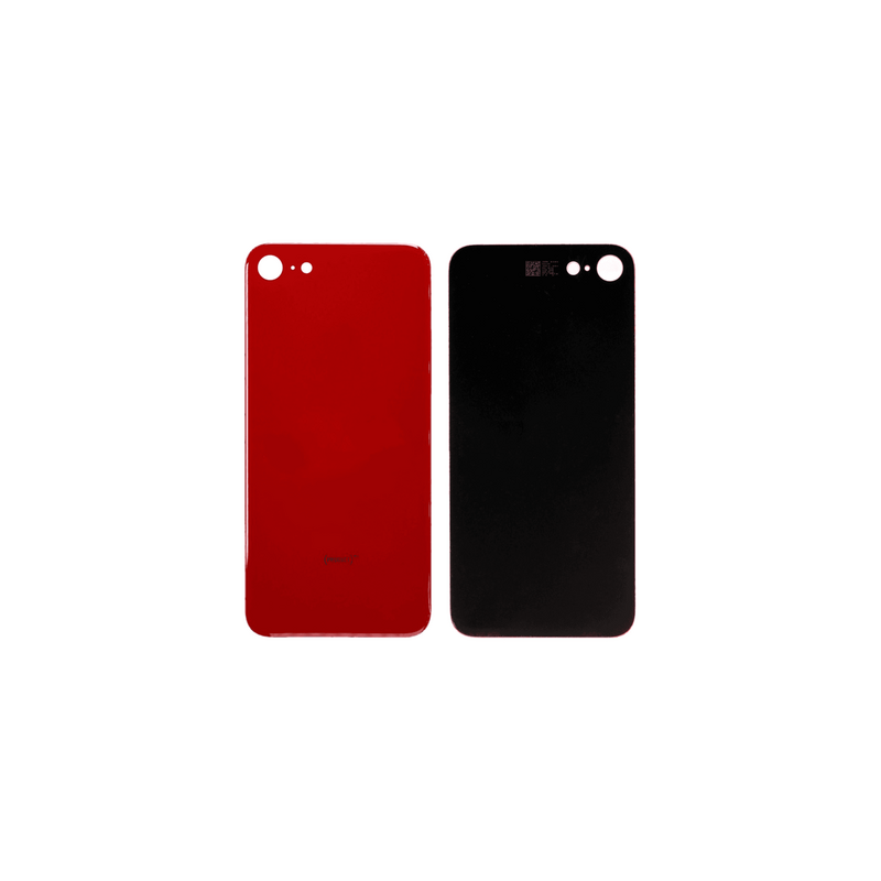 Vitre Arri&egrave;re Compatible iPhone 8 Rouge (Large Hole)