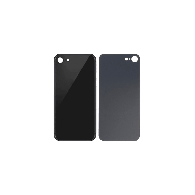 Vitre Arri&egrave;re Compatible iPhone 8 Noir (Large Hole)