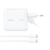 Chargeur Secteur USB-C Belkin 100W avec C&acirc;ble USB-C vers USB-C 1,5m - Couleur Blanc