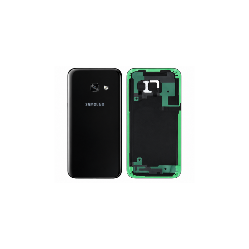Vitre Arri&egrave;re / Cache Batterie Noir Pour Samsung Galaxy A3 2017