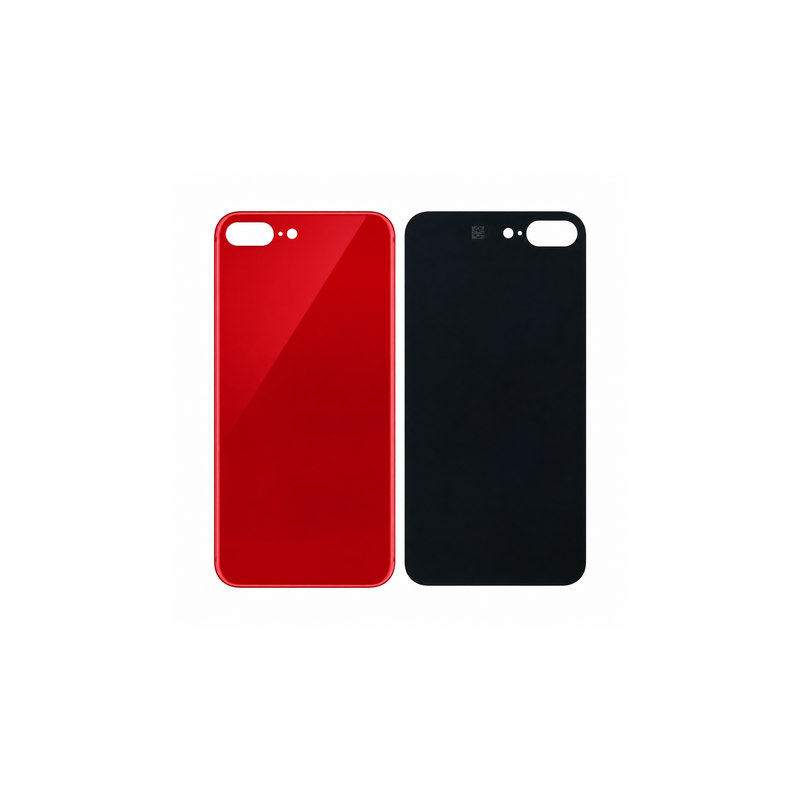 Vitre Arri&egrave;re Rouge Pour iPhone 8 Plus (Large Hole)