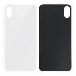 Vitre Arri&egrave;re Blanche Pour iPhone X (Large Hole)
