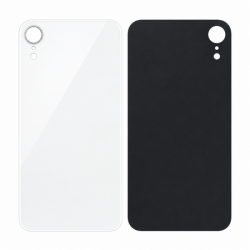Vitre Arri&egrave;re Blanche Pour iPhone XR (Large Hole)