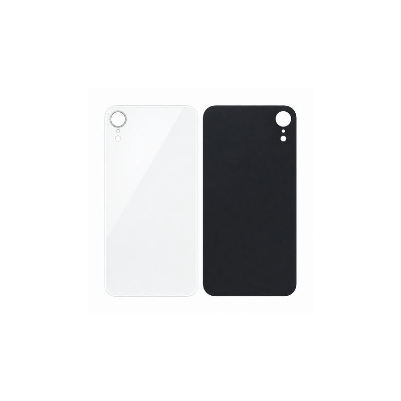 Vitre Arri&egrave;re Blanche Pour iPhone XR (Large Hole)