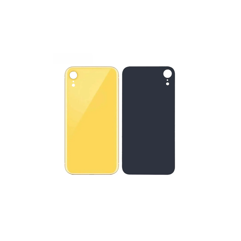 Vitre Arri&egrave;re Jaune Pour iPhone XR (Large Hole)