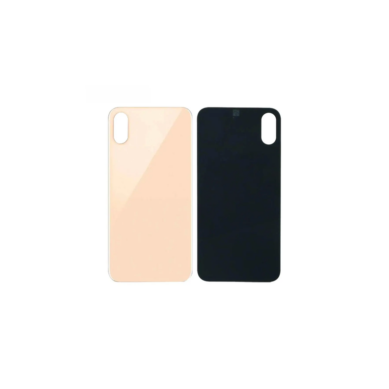 Vitre Arri&egrave;re Or Large Hole Pour iPhone XS