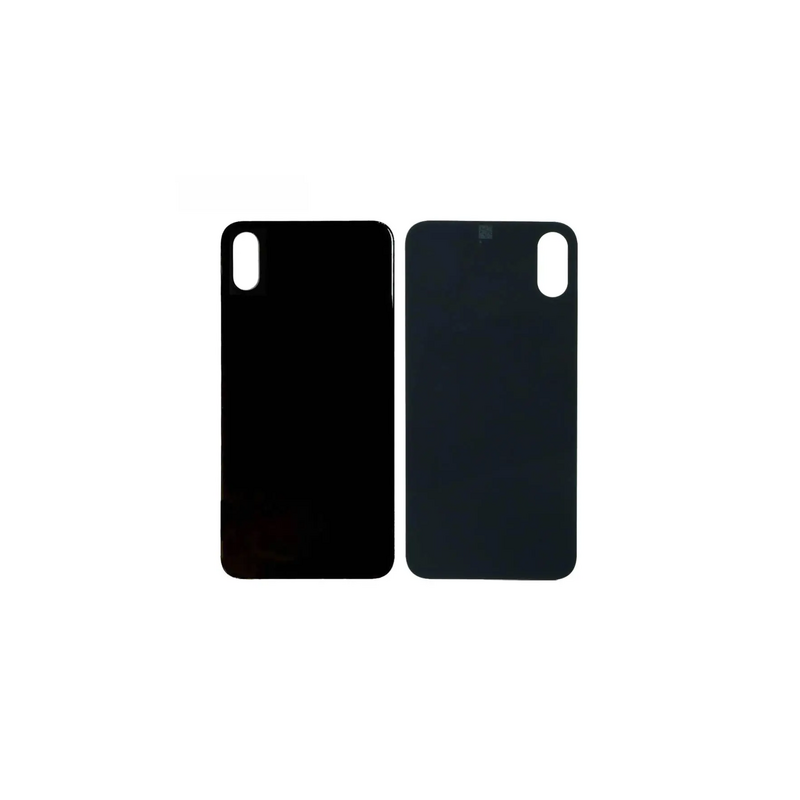 Vitre Arri&egrave;re Noire Pour iPhone XS Max (Large Hole)