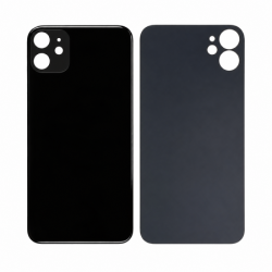Vitre Arri&egrave;re Noire Pour iPhone 11 (Large Hole)
