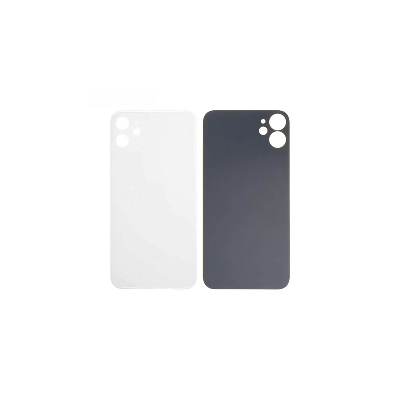 Vitre Arri&egrave;re Blanche Pour iPhone 11 (Large Hole)