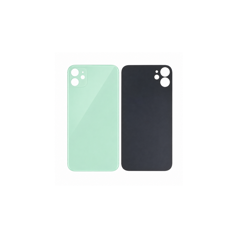 Vitre Arri&egrave;re Verte Pour iPhone 11 (Large Hole)