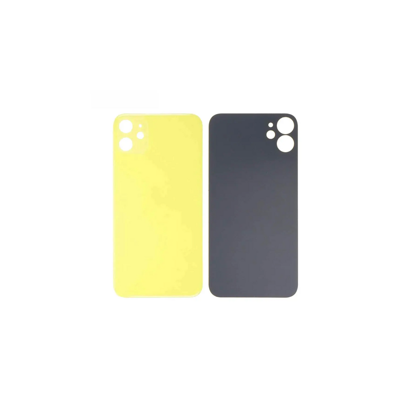 Vitre Arri&egrave;re Jaune Pour iPhone 11 (Large Hole)