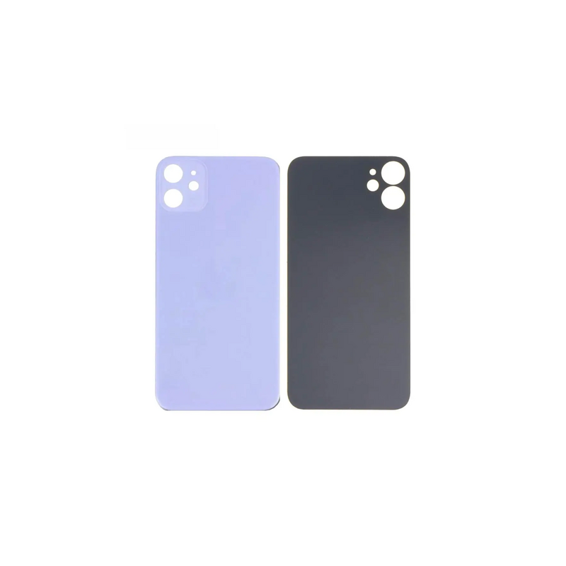 Vitre Arri&egrave;re Mauve Pour iPhone 11 (Large Hole)
