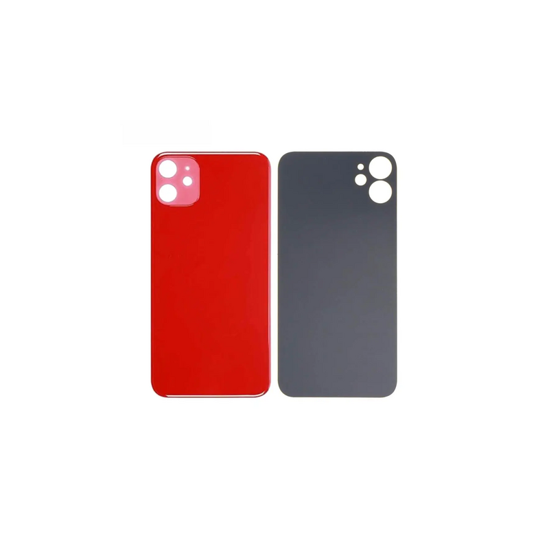 Vitre Arri&egrave;re Rouge Pour iPhone 11 (Large Hole)